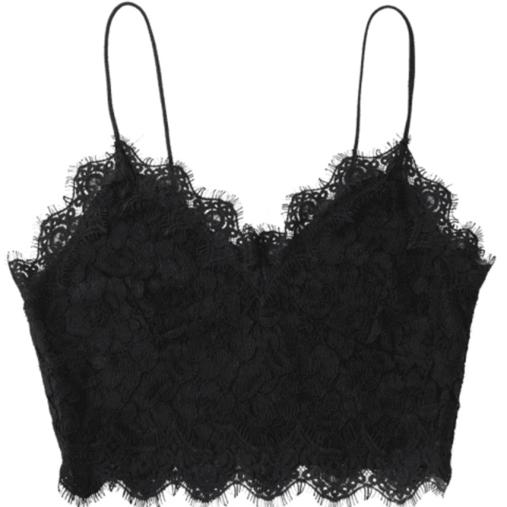 Scalloped Lace Tank Top